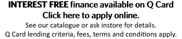 INTEREST FREE finance available on